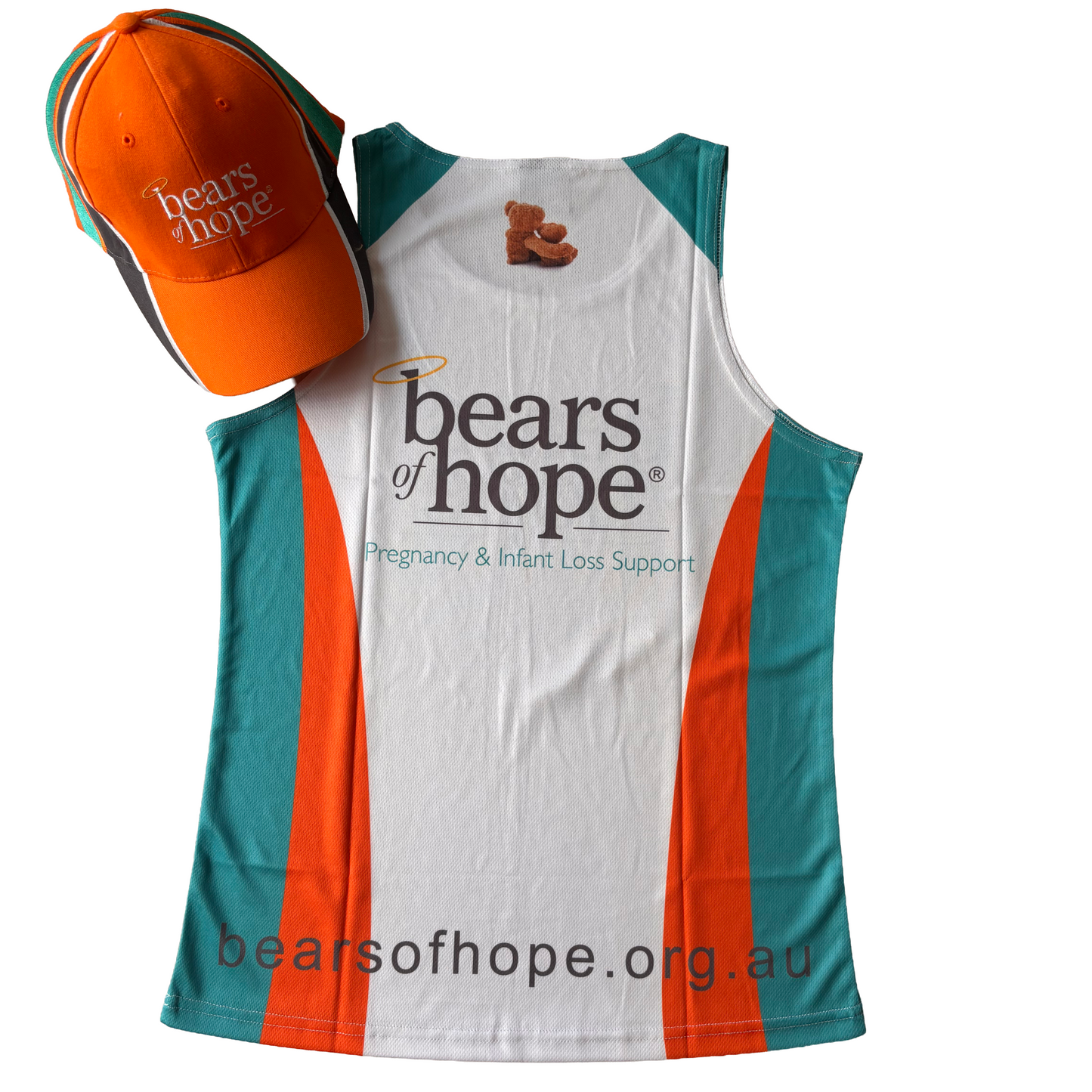 Ladies sublimated singlet - personalised & Cap
